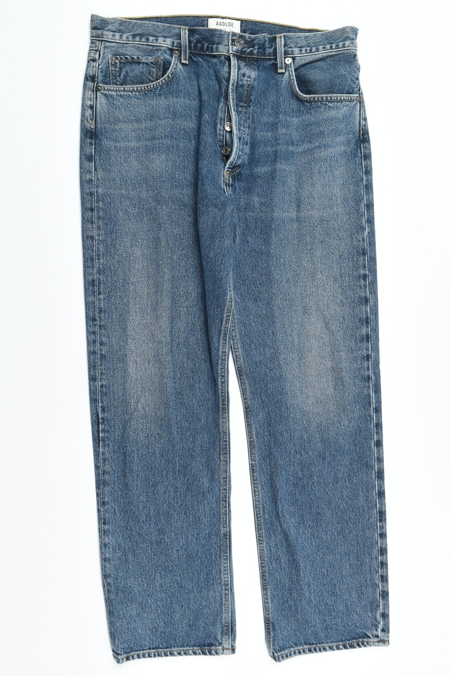 AGOLDE 90s Pinch Waist Jeans Womens 31 Blue High Rise Straight Leg Cotton